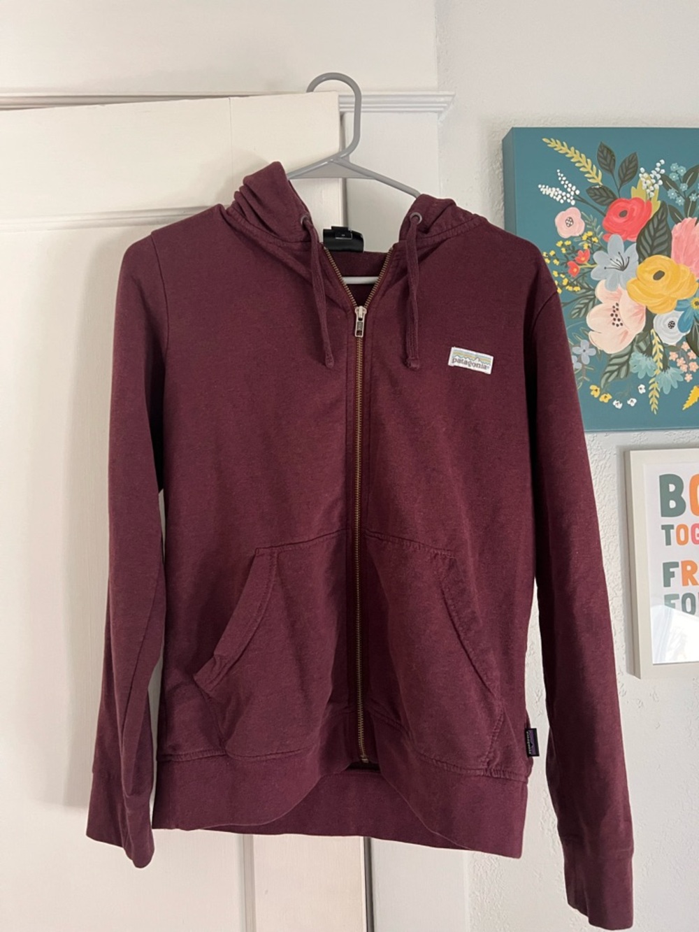 Patagonia Maroon Full-Zip Hoodie